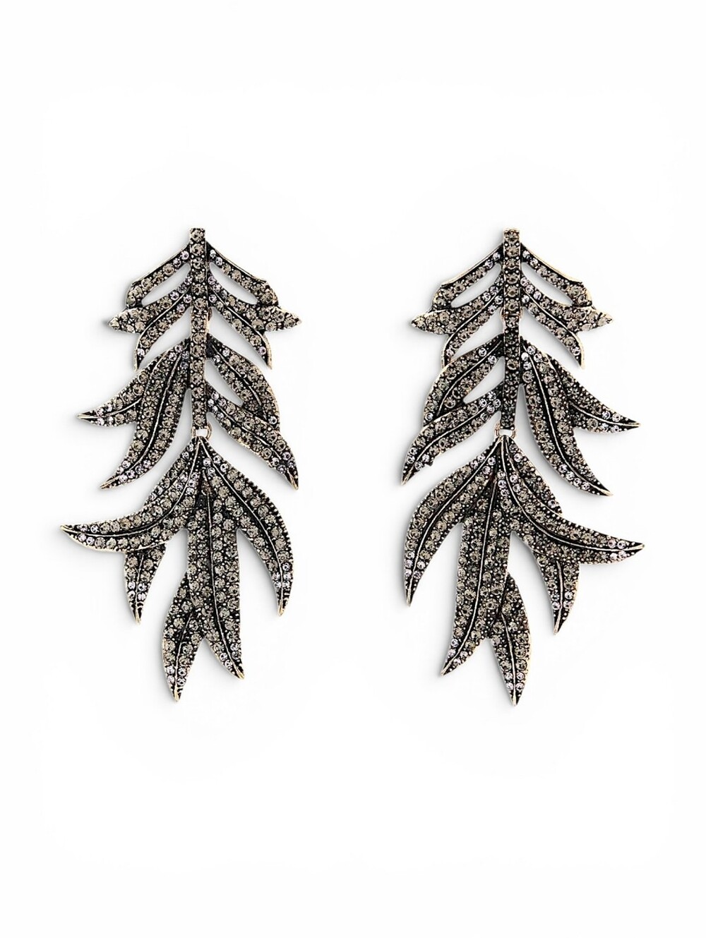 ZARA Jewel Leaf Earrings